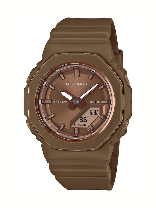Casio Classic Мъжки Ръчен Часовник 16mm На Батерия с Кафява Каучукова Каишка