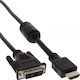 InLine Кабел DVI-D Мъжки - HDMI Мъжки 1м Черен 17661