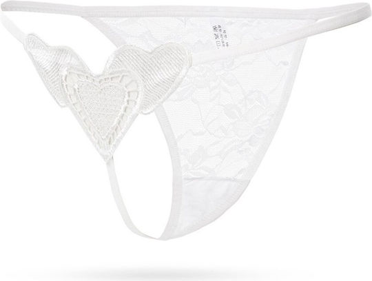Jgf Lingerie Bikini Sexy Hearts White Λευκό