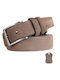 Men's Leather Beige Belt