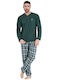 Jeannette Lingerie Winter Checked Men's Pyjamas Green