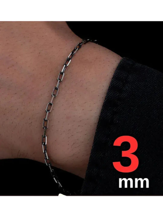 SteweHome Men's Silver Hand Chain