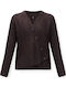 Gestrickte Damen Strickjacke mit Knöpfen Chocolate Torte