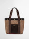 Fabric Women's Tote Bag Brown