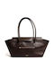 Large Leather Women's Tote Bag Brown Chocolate