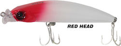 Ryuji King Mullet 90f Momeli Artificiale Peștișor (Minnow) 9cm/15g Cap Roșu