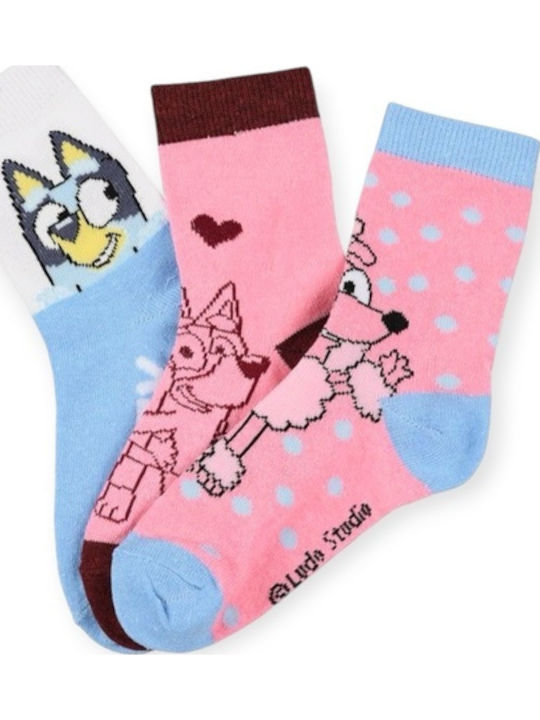 Childrenland Kids' Socks Light Blue Beige 3 Pairs