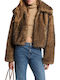 Kurze Damenpelz Dark Camel