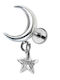 Silver And More Piercing tip bară din titan