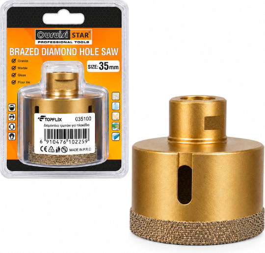 Uruisi Star Diamantkronen-Gewindeschneiden Trockenschnitt mit Durchmesser 35mm für Fliesen