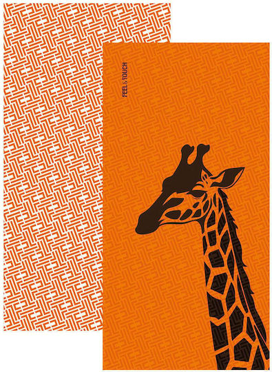 Feel & Touch Orange Beach Towel 160x80cm