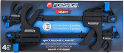 Forsage Σετ Ταχυσφιγκτήρων Ξυλουργικής 4 Τεμ 100-150mm
