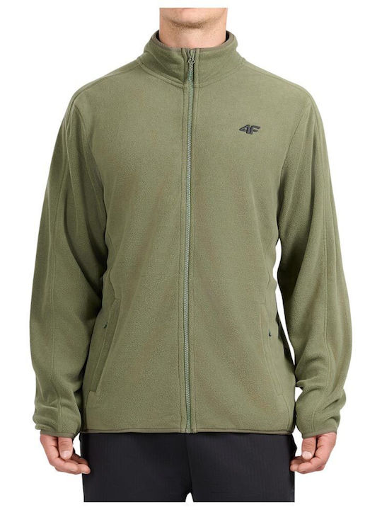 4F Cardigan bărbătesc Fleece Verde