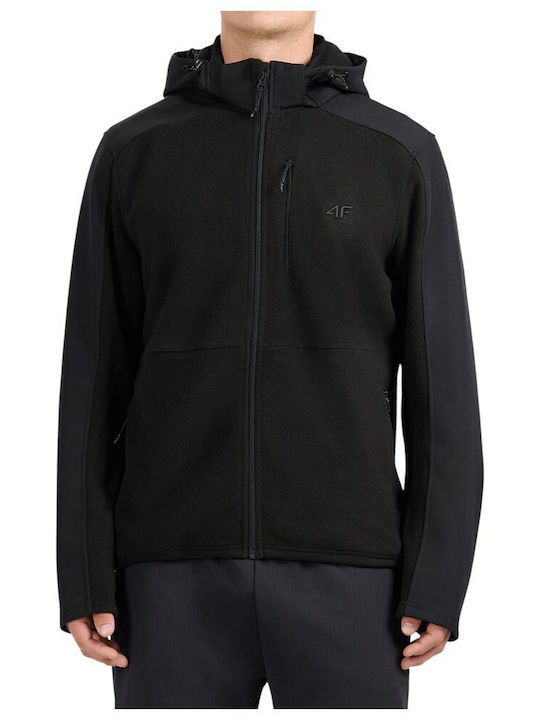 Cardigan bărbătesc Fleece Negru