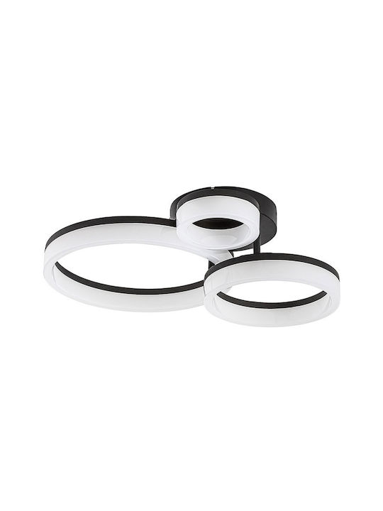 Rabalux Amilia Smart Black Mount Ceiling Light With Integrated LED