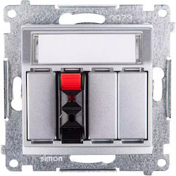 Kontakt-Simon Kontakt-Simon Audio- und Video-Steckdosen Lautsprecher Steckdosenverbindung in Silber Farbe DGL31.01/43