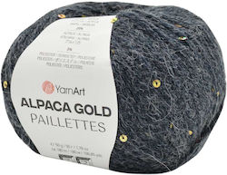 Fir De Tricotat Alpaca Paillettes 50gr Gri Închis