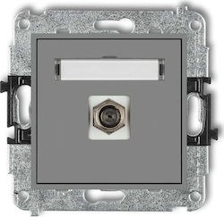 Karlik TV-Antennensteckdose Fernseher und Satellit in Silber Farbe 27MGF-1