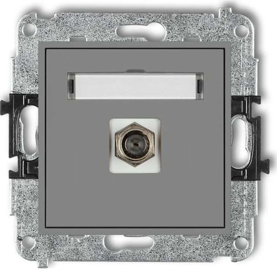 Karlik TV And Satellite Antenna Socket In Silver Colour 27MGF-1