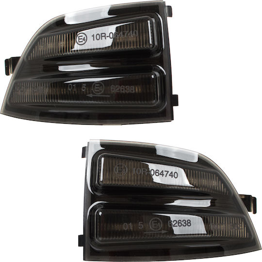 Ford Focus Ii 04-08 Left + Right Smoked Dynamic Led Mirror Indicators 2 Pcs Set