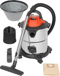 SGTT Aspirator Umed-Uscat 1200W cu Recipient Din Inox 20lt Argintiu SGTT Aspirator Umed-Uscat 1200W cu Recipient Din Inox 20lt Argintiu