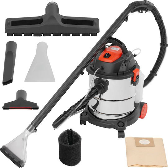 SGTT Mwd211 Aspirator Umed Uscat 1600W Cu Recipient Din Inox 20lt Argintiu