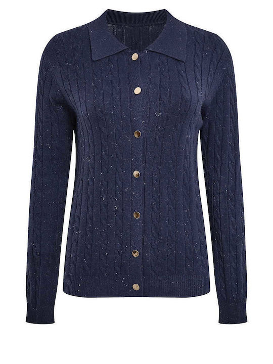 Celestino Women's Cardigan Metallic Collar Dark...