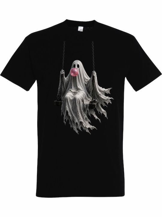 T-shirt Унисекс Ghost On Swing Cute Halloween G...