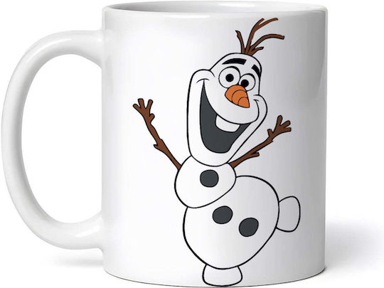 Olaf Frozen Cană Ceramică Albă 330ml Personalizată