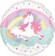 Rundes Geburtstagsluftballon Einhorn Folie 43cm