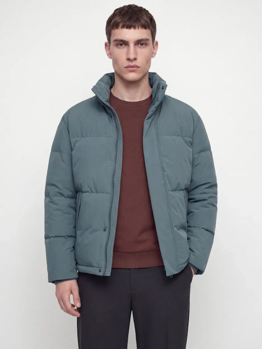 Jack & Jones Geacă Puffer Gri Albastrui