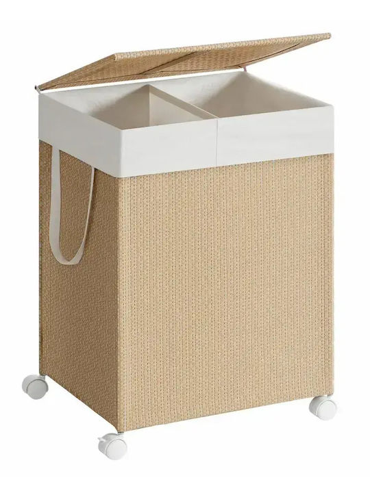 Songmics Καλάθι Απλύτων Ψάθινο 100lt με Καπάκι 46.5x37.5x65cm Μπεζ Songmics Καλάθι Απλύτων Ψάθινο 100lt με Καπάκι 46.5x37.5x65cm Μπεζ