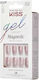 Kiss Gel Fantasy Magnetic Velvety Effect 28 Glue Included Vf05 Tipsuri unghii false în Culoare Roz 28 Bucăți