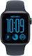 Apple Watch SE 3 Aluminiu 44mm Waterproof cu Monitorizare Ritm Cardiac (Carcasă Aluminiu Midnight cu Curea Sport Albastru Navy - S/M)