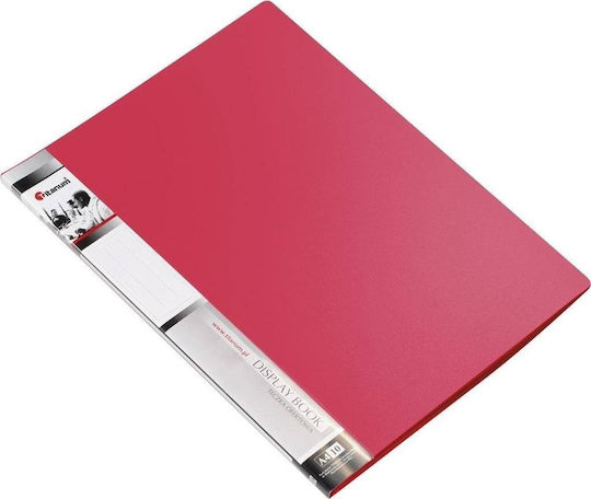 Titanum Durchsichtiger Aktenordner für Papier A4 Roter