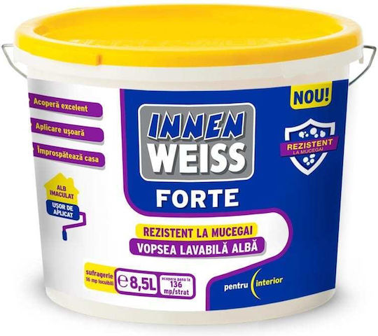 Vopsea Plastică Utilizată Pentru Interior Alb Intens 8.5lt