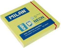 Milan Sticky Memo Pads Cube Yellow 7.5x7.5cm