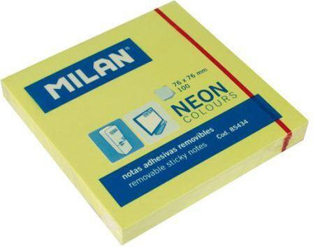 Milan Sticky Memo Pads Cube Yellow 7.5x7.5cm
