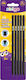 Strigo Strigo 5 Bleistifte HB Mit Radiergummi Schwarz