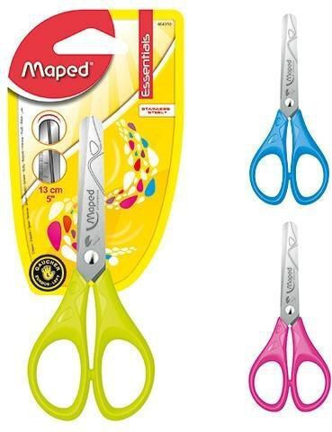 Maped Kids Scissors for Left-Handers 13cm with Stainless Steel Blade (Miscellaneous Colours) 1 Piece