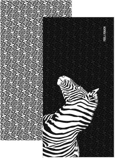 Feel & Touch Плажна Кърпа Черна 160x80см
