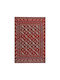 Polcarpet Kazak Oriental 865 Rug Rectangular Summer with Fringes Burgundy 140x200cm
