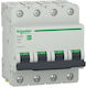 Automatic Circuit Breaker 4p 16a Curve C 4500a White Three-phase Circuit Protection
