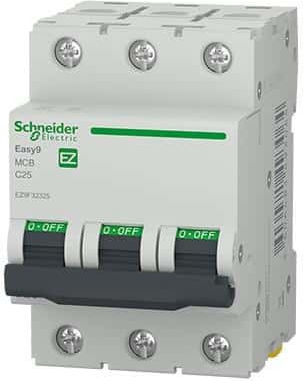 Automatic Circuit Breaker 3p 25a Curve C 4.5ka White Three-phase Installations