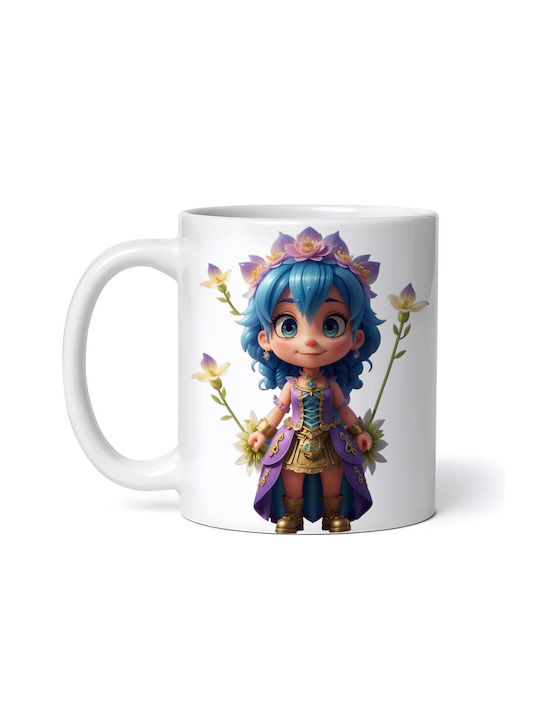 Elf Fairy Χριστουγεννιάτικη Κούπα Κεραμική Ξωτικά 330ml (με Προσωποποίηση)