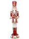 Liberta Weihnachts-Nussknacker Roter mit Licht aus Polyresin Höhe 60cm