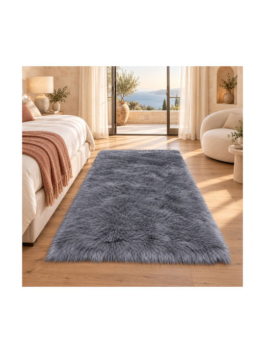 My Home Luxury Angel Non-slip Runner Furry Dark...