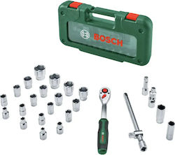 Bosch 1600A039J7 Cheie cu Clichet cu Tubulare 1\2" 26 Bucăți Bosch 1600A039J7 Cheie cu Clichet cu Tubulare 1\2" 26 Bucăți