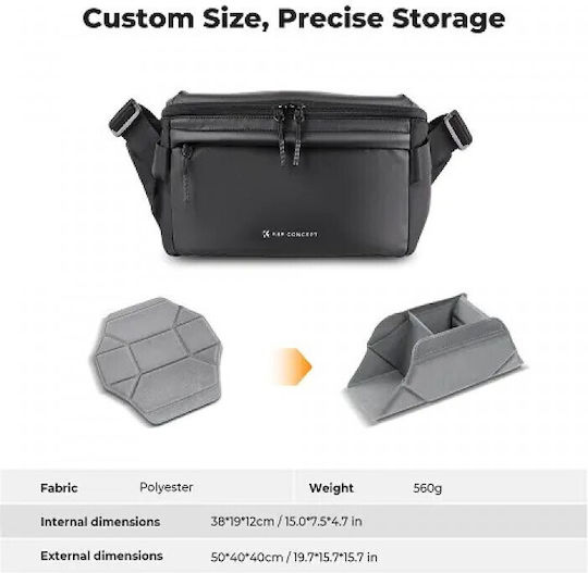 K&F Concept Camera Sling Bag Black