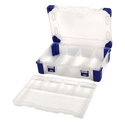 HBM Machines Organizator pentru Compartimente de Scule cu 3 Compartimente cu Separatoare Reglabile 23.5x16.5x6 cm